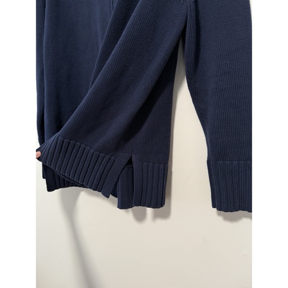 Tuckernuck Navy Blue Cotton Knit Sweater Size Small - Picture 3 of 7